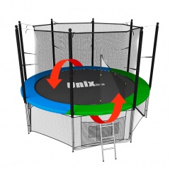 Unix line 8ft  / 244 см Classic (inside) синий/зеленый из каталога батутов с защитной сеткой в Воронеже по цене 20390 ₽
