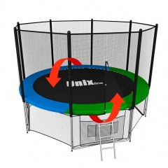 Unix line 8ft / 244 см Classic (outside) синий/зеленый из каталога батутов с защитной сеткой в Воронеже по цене 20390 ₽