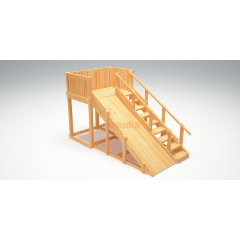 Савушка Wood 3 из каталога зимних деревянных горок в Воронеже по цене 78000 ₽