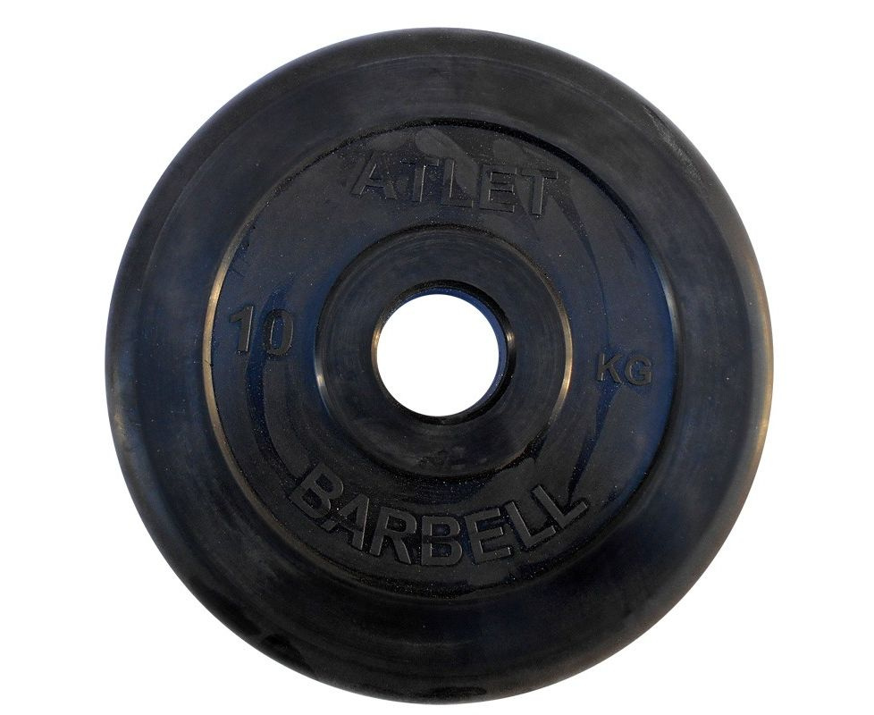 MB Barbell ATLET 10 кг / диаметр 51 мм из каталога дисков, грифов, гантелей, штанг в Воронеже по цене 4900 ₽