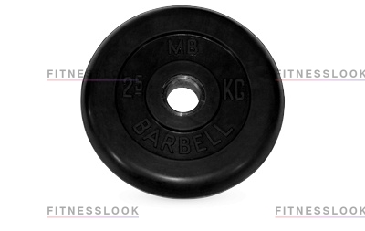 MB Barbell черный - 26 мм - 2.5 кг из каталога дисков, грифов, гантелей, штанг в Воронеже по цене 1260 ₽