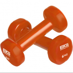 Bronze Gym виниловая 6 кг (пара) из каталога гантелей для фитнеса в Воронеже по цене 4400 ₽