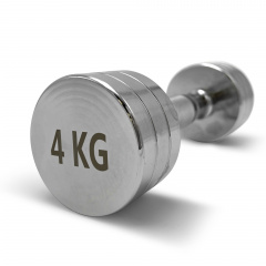 UnixFit PRO круглая 4 кг DBRND4PCE из каталога хромированных гантелей в Воронеже по цене 2190 ₽