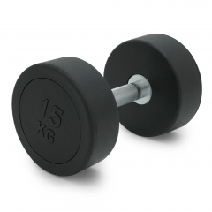UnixFit PRO круглая 15 кг DBRND15PBK из каталога обрезиненных гантелей в Воронеже по цене 5890 ₽