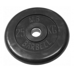 MB Barbell Диск обрезиненный (металлическая втулка) 25 кг / диаметр 51 мм из каталога дисков для штанги с посадочным диаметром 50 мм. в Воронеже по цене 10390 ₽