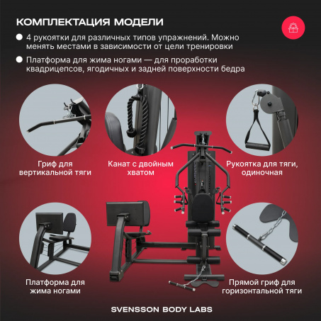 Рендер-20 для Svensson Body Labs Rigel Plus PRO (стек 60кг)