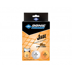 Donic JADE 40+ 12 штук, белый + оранжевый из каталога мячей для настольного тенниса в Воронеже по цене 590 ₽