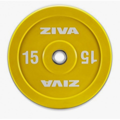 Ziva XP Competition Colored Rubber Bumper 15kg из каталога дисков для штанги с посадочным диаметром 50 мм. в Воронеже по цене 16800 ₽