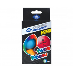 COLOR POPPS 40+, 6 шт, (разноцветные) в Воронеже по цене 590 ₽ в категории мячи для настольного тенниса Donic