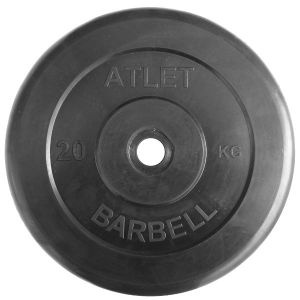 MB Barbell Atlet 51 мм - 20 кг из каталога дисков, грифов, гантелей, штанг в Воронеже по цене 9044 ₽