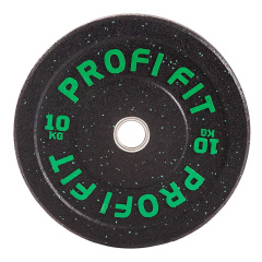 Profi Fit бамперный черный 10 кг из каталога дисков для штанги с посадочным диаметром 50 мм. в Воронеже по цене 8220 ₽