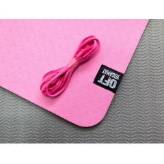 6 мм двухслойный розовый FT-YGM6-2LT-PINK-BK в Воронеже по цене 1860 ₽ в категории коврики для йоги и фитнеса Original FitTools
